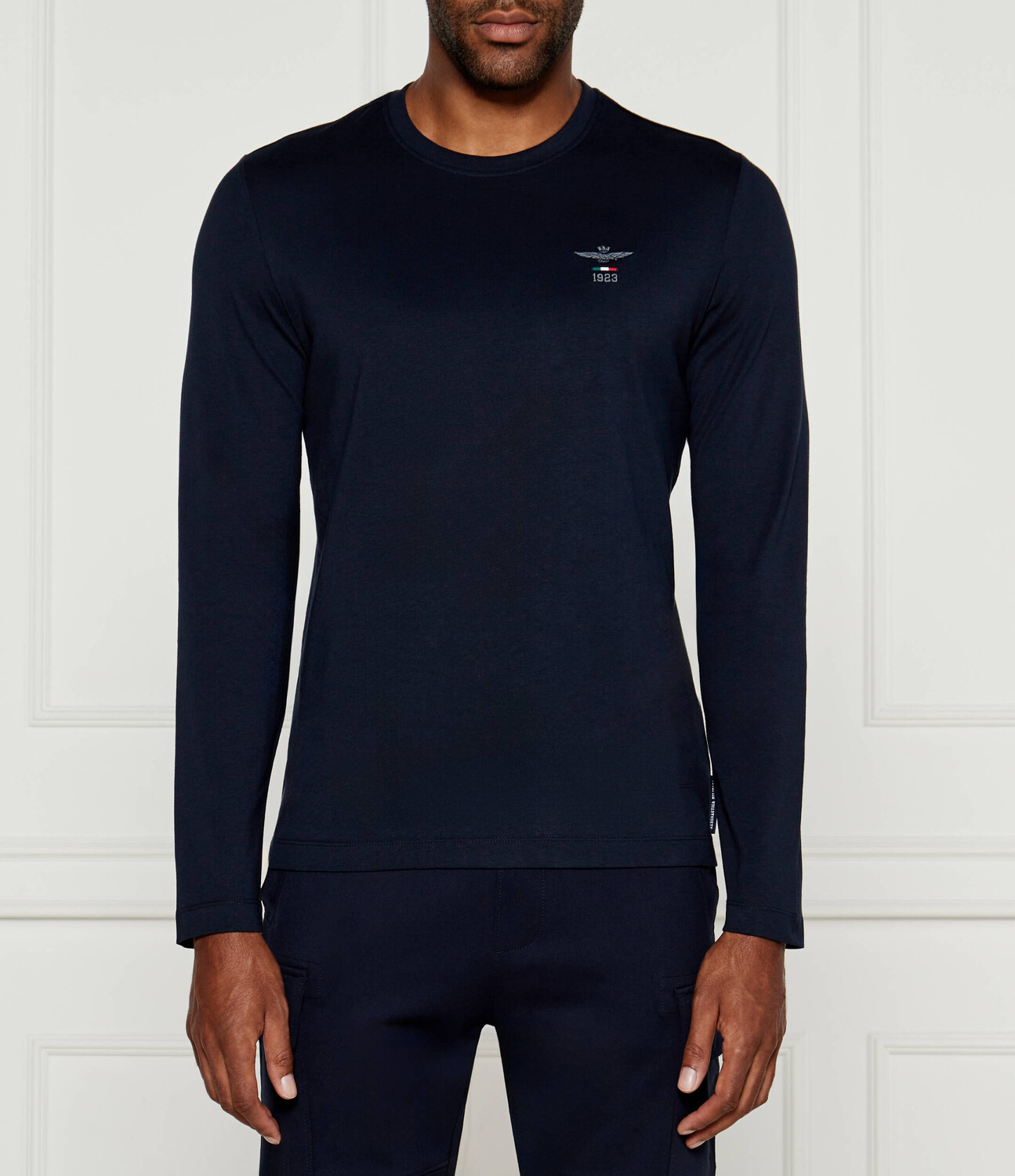 

Лонгслив Aeronautica Militare Regular Fit, темно-синий