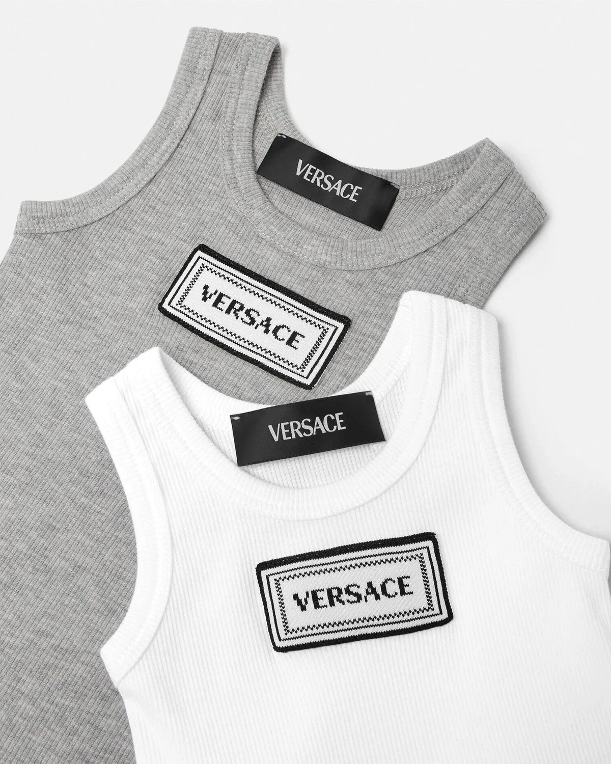 Детские боди с логотипом Versace, 2 штуки, белый — фото 4