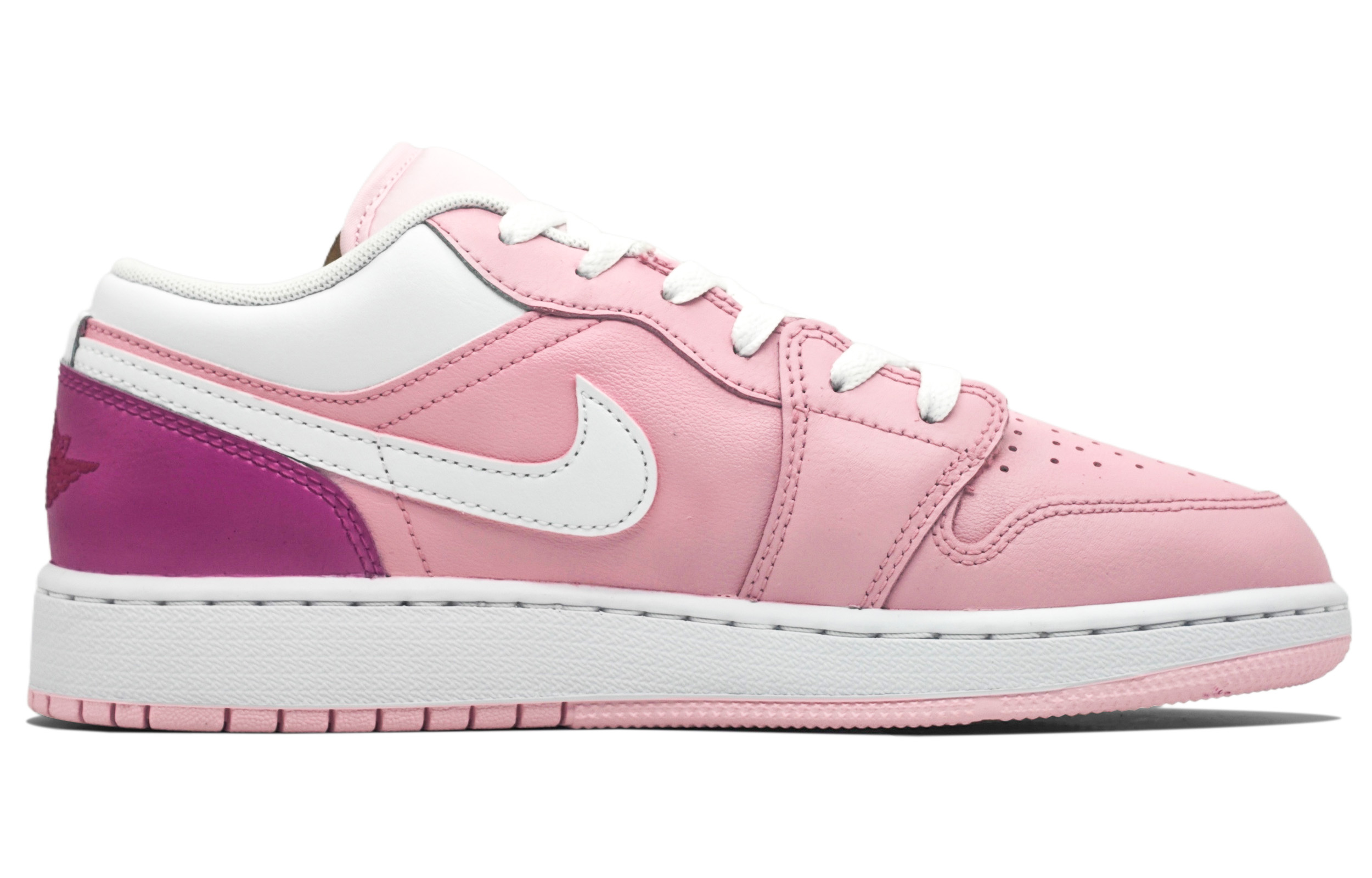 Jordan Air 1 Heart Berry нескользящие устойчивые к истиранию низкие детские баскетбольные кроссовки fuchsia для подростков — фото 4