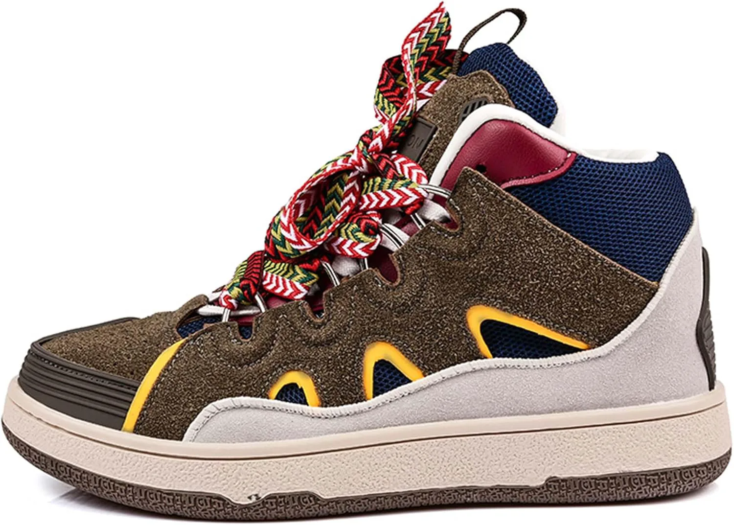 

Мужские и женские платформенные туфли, повседневные кроссовки, противоскользящие, с утолщенной подошвой, модные туфли на платформе, удобные с шнуровкой, высокие классические повседневные прогулочные туфли DZBAJRQM, коричневый