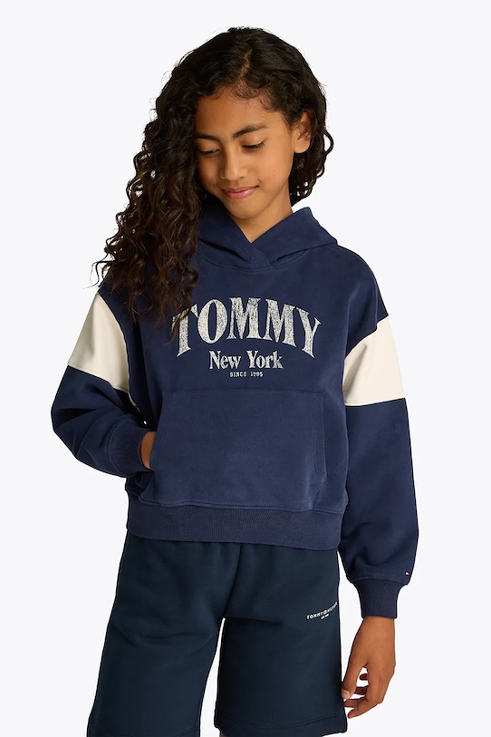 

Детская хлопковая толстовка Tommy Hilfiger, темно-синий
