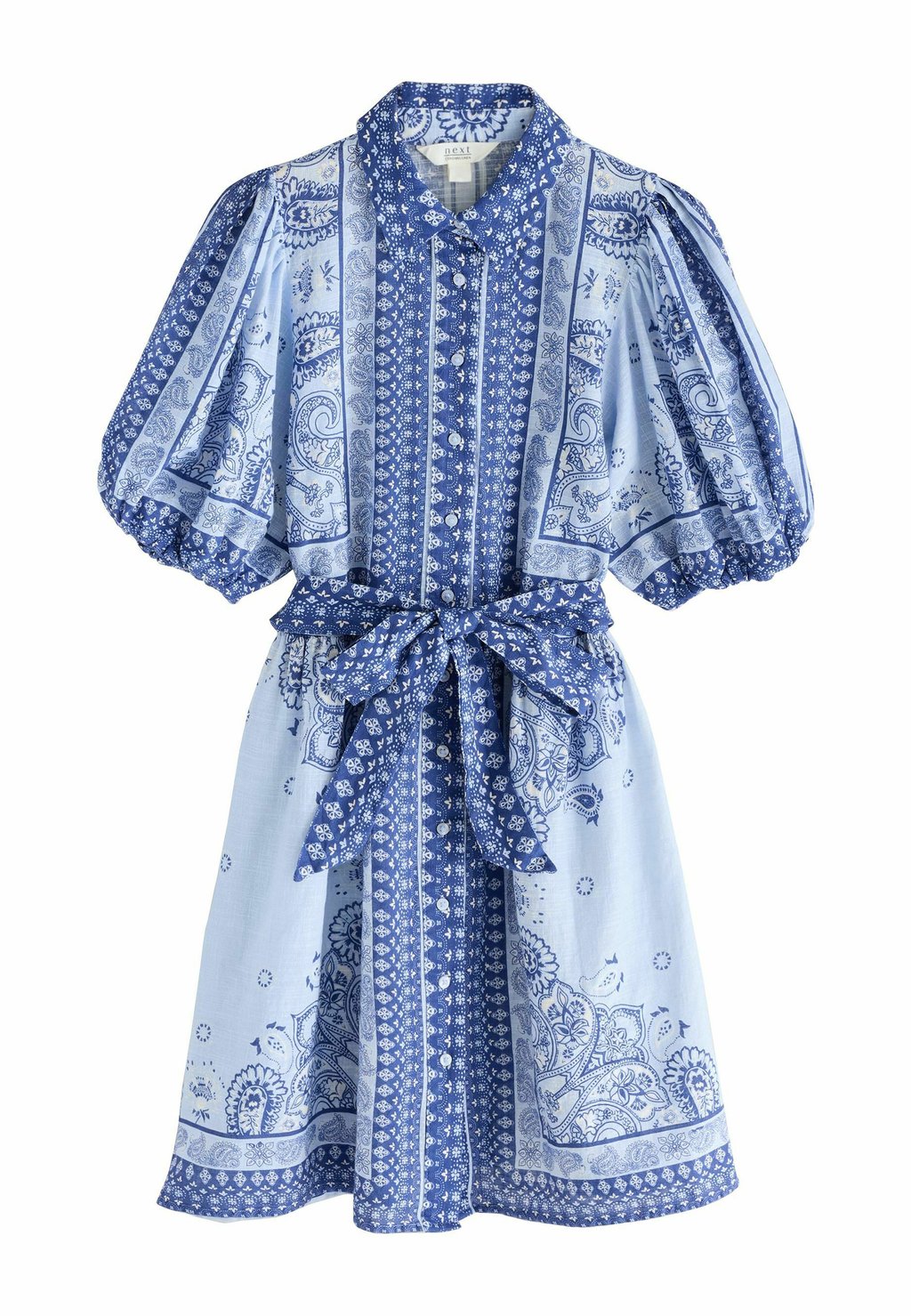 

Платье-рубашка REGULAR FIT - PUFF SLEEVE TIE WAIST Next, синий