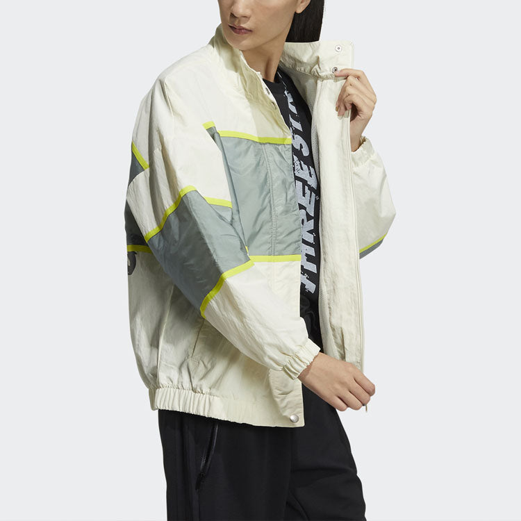 Куртка (WMNS) adidas W Word Wv Jkt Stand Collar Training Woven Sports Jacket Colorblock GM0683 — фото 4
