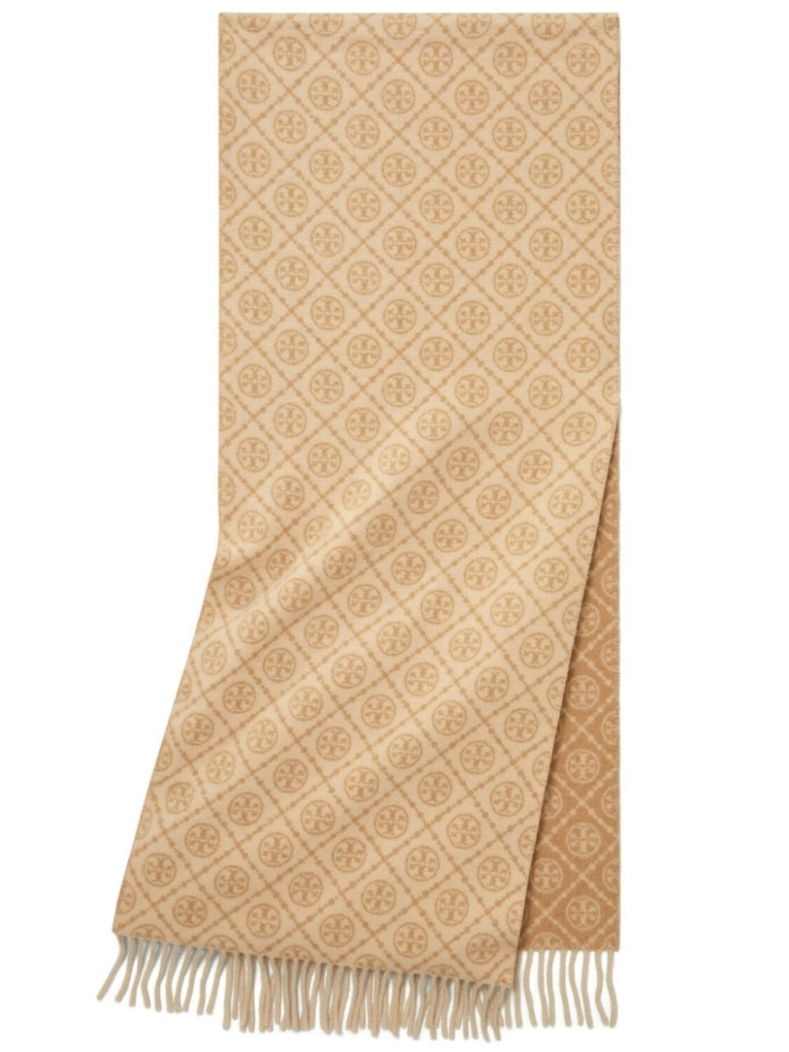 

Шарф Tory Burch T Monogram, серый
