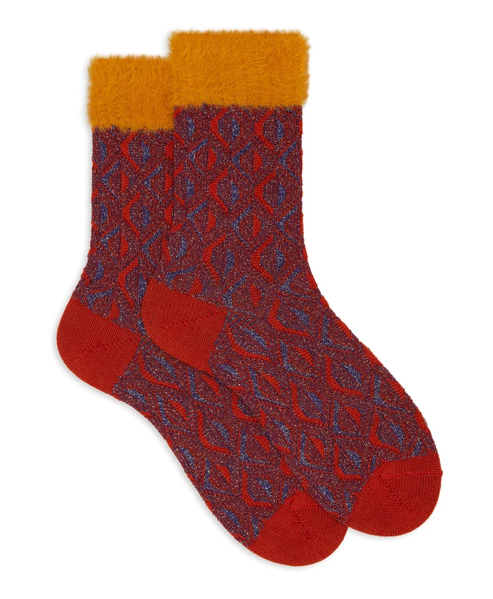 

Короткие женские носки и носки со сверкающим геометрическим мотивом Gallo, мультиколор