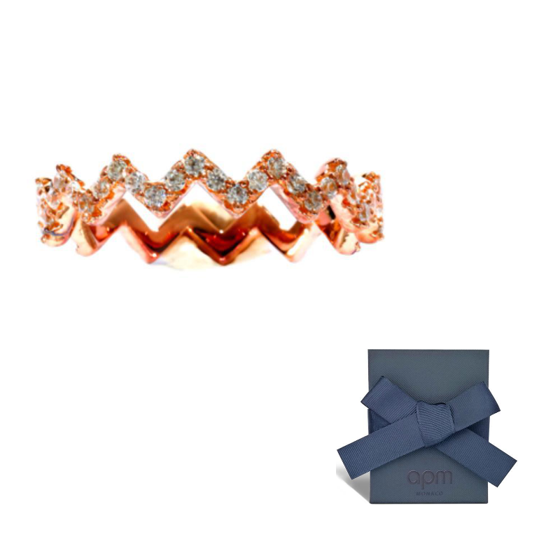 

Apm Monaco Кольцо из стерлингового серебра 925 пробы для женщин Rose Gold