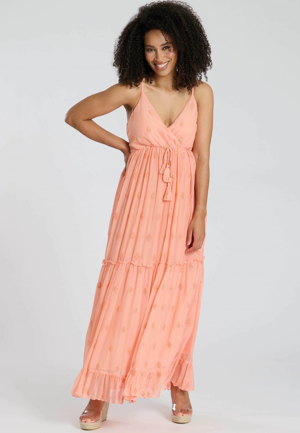 

Платье макси SEQUIN DETAIL South Beach, коралловый