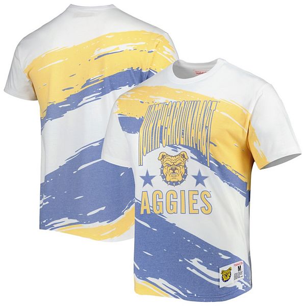 

Мужская белая футболка North Carolina A&T Aggies с принтом Mitchell & Ness
