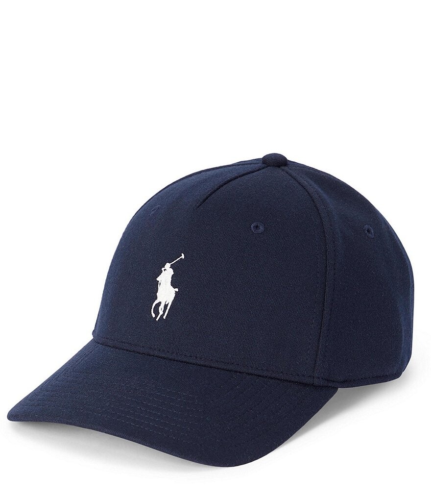 

Бейсбольная кепка двойной вязки Polo Ralph Lauren из понте, синий