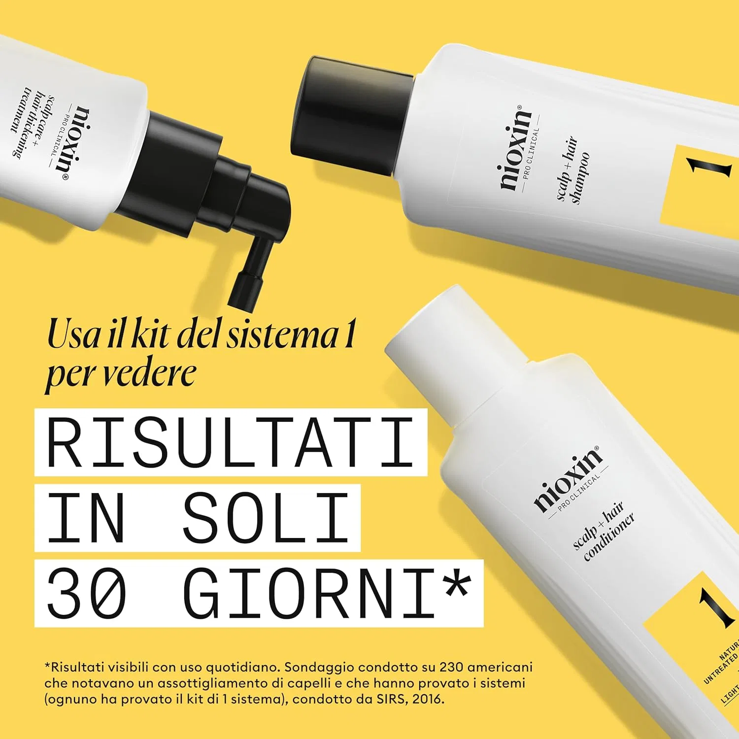 Трехфазный набор Nioxin Scalp + Hair Thickening System 1 для натуральных волос с легким истончением (150 + 150 + 50 мл) Nioxin — фото 3