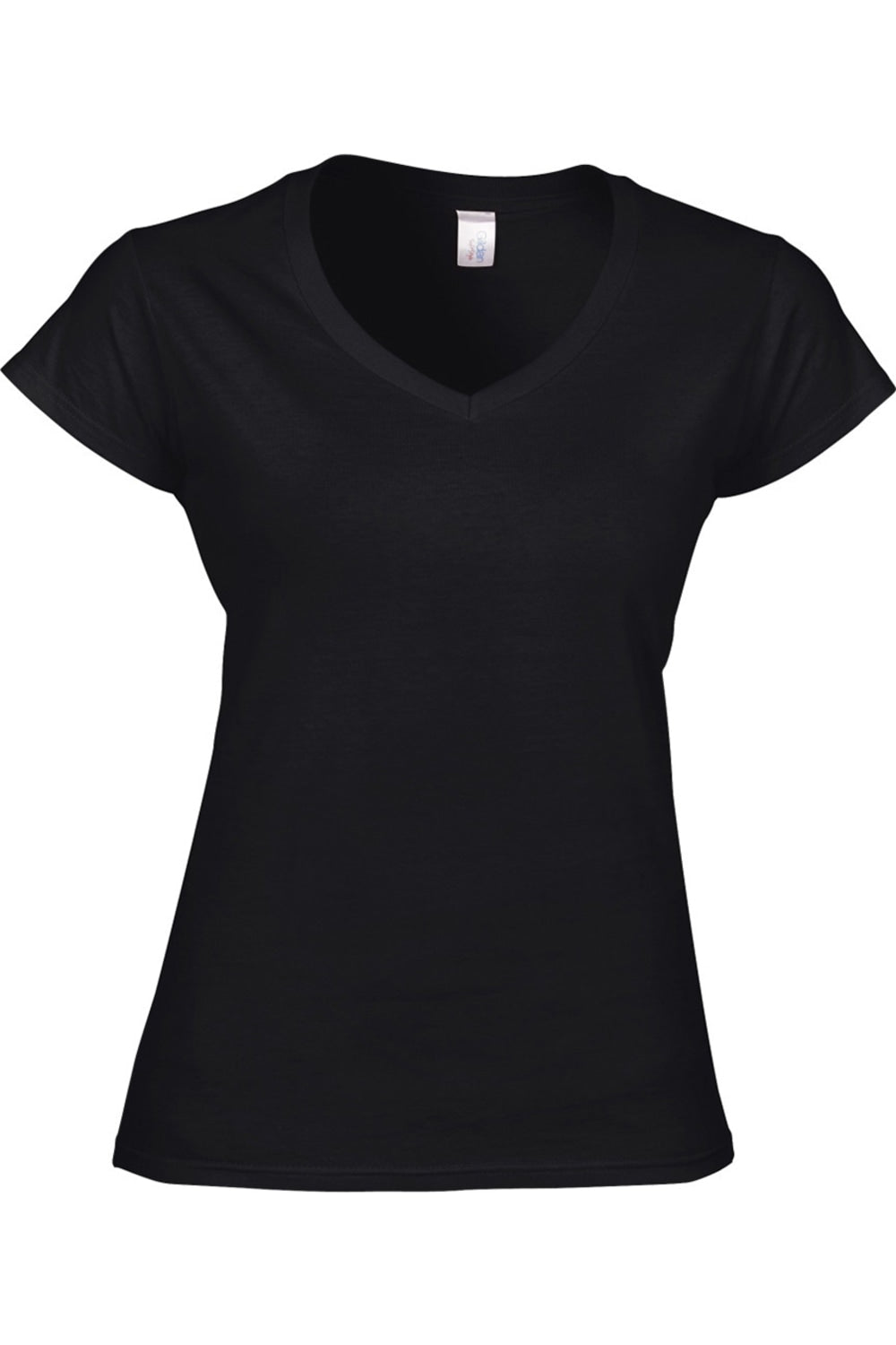 

Футболка Gildan Ladies Soft Style с коротким рукавом и V-образным вырезом, черный
