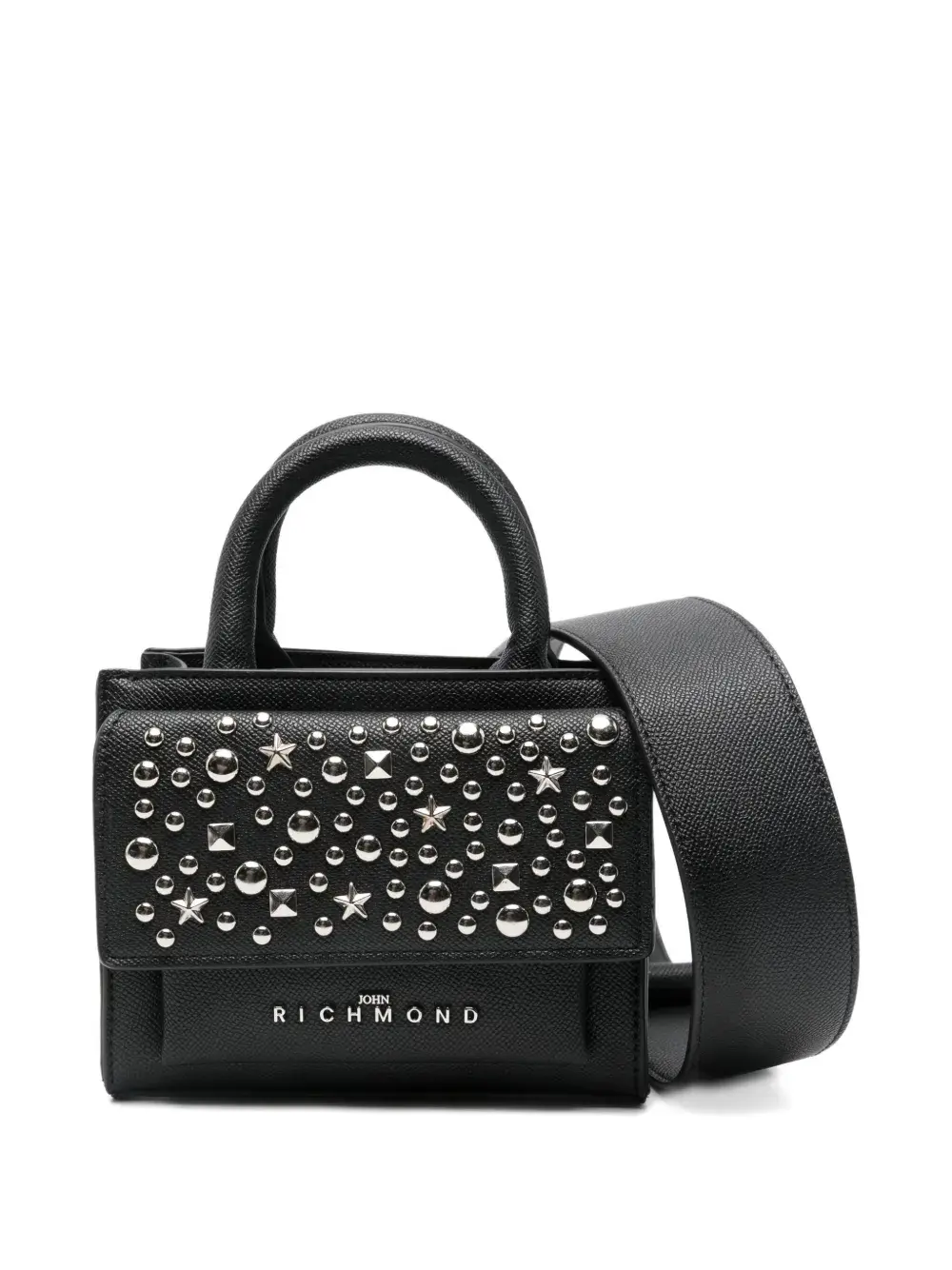 

Сумка через плечо с заклепками John Richmond Junior, черный