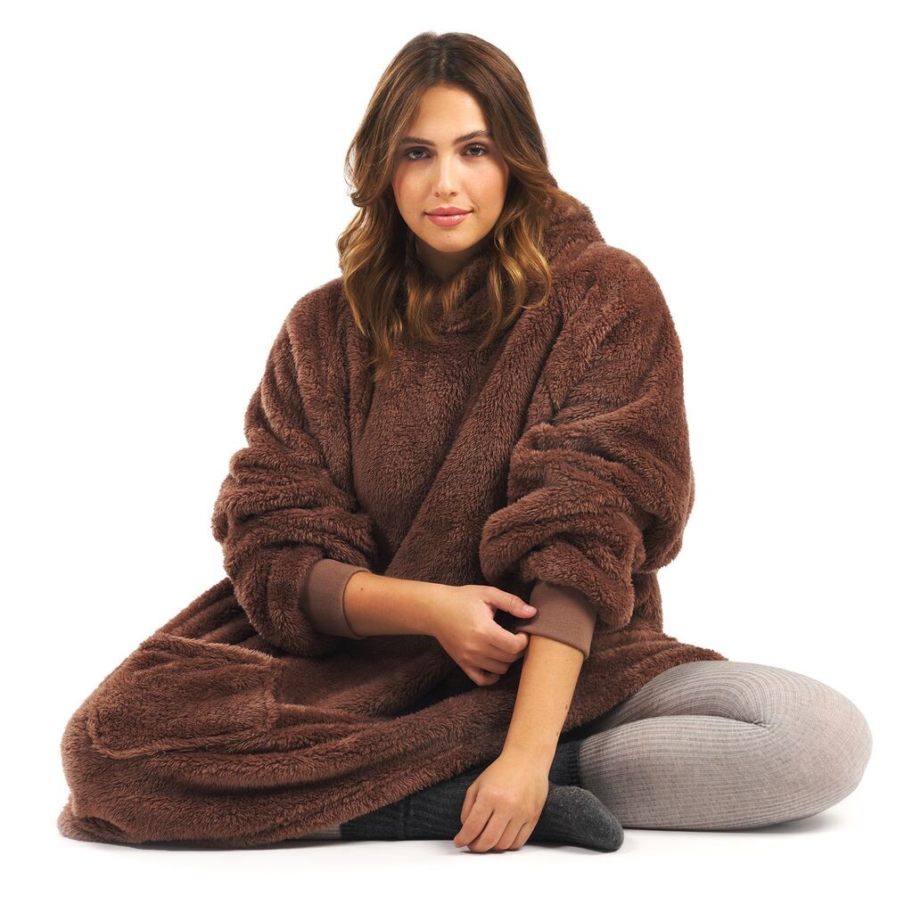 

Blumtal Hoodie Blanket with Sleeves and Hood - носимое одеяло с рукавами, коричневый