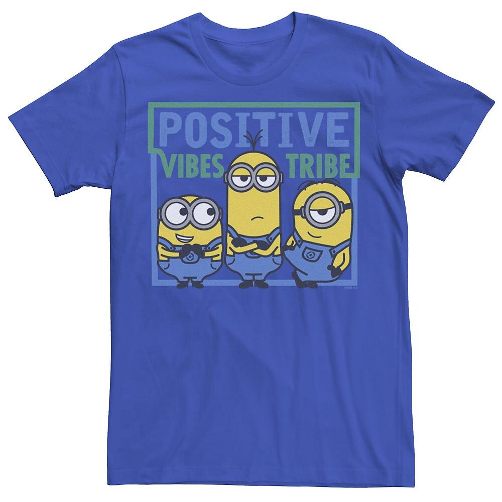 

Мужская футболка Despicable Me Minions Group Shot синего цвета Positive Vibes Tribe Licensed Character, цвет Royal