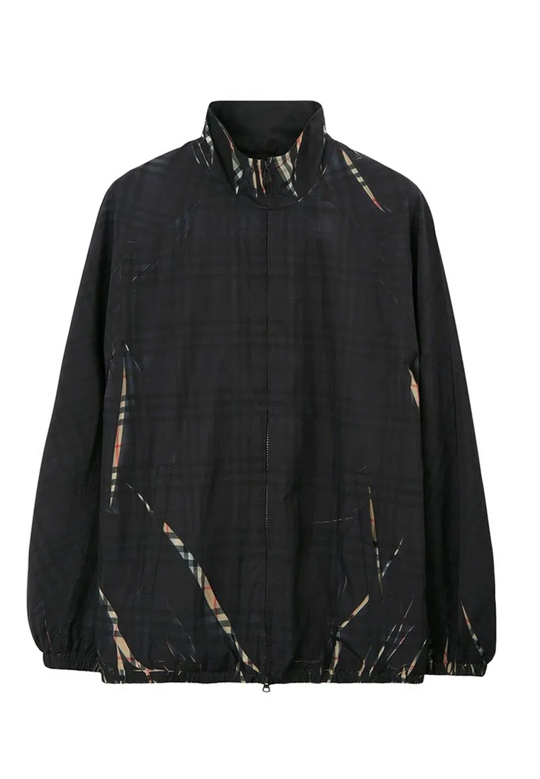 Ветровка Burberry архив бежевый, клетчатая, черный