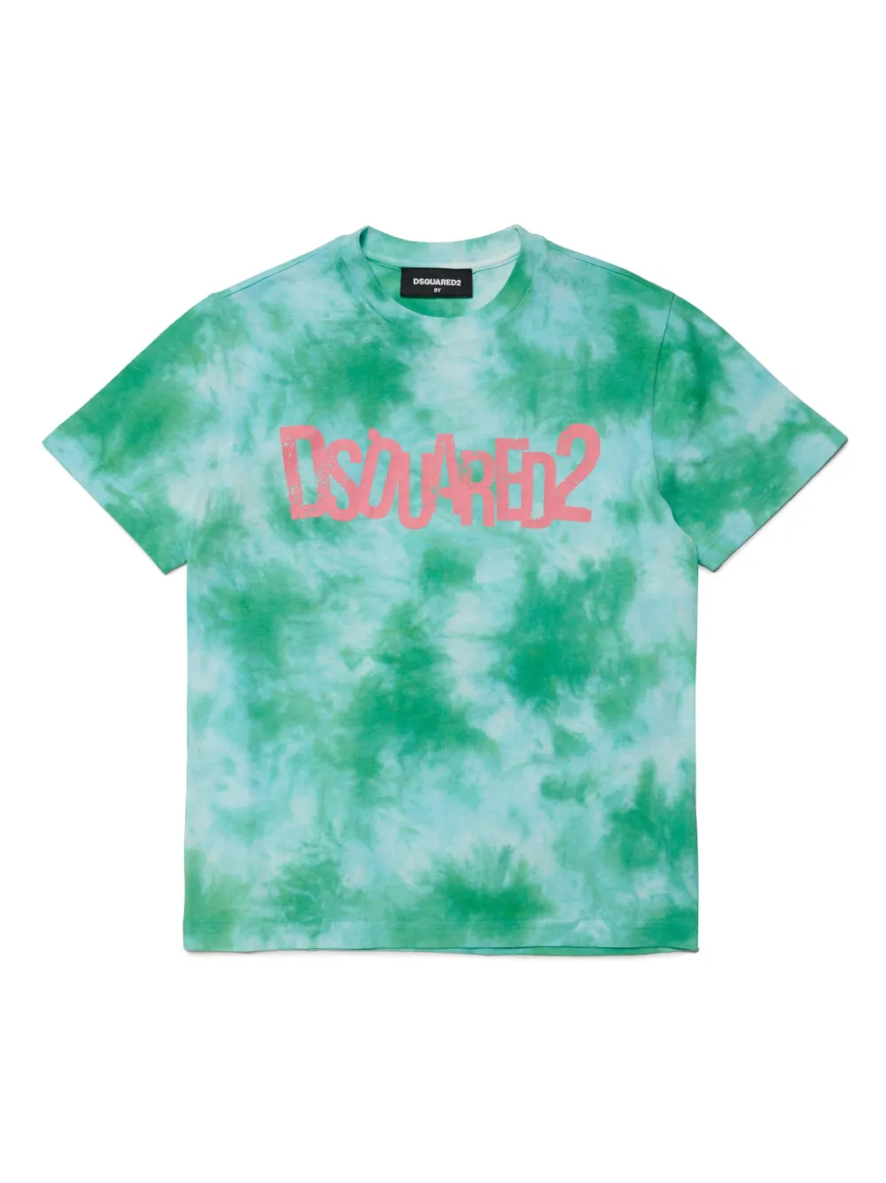 

Футболка с принтом тай-дай DSQUARED2 KIDS, зеленый