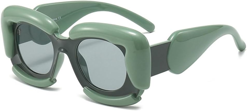 

Мужские солнцезащитные очки большого размера, уникальные, модные, двухцветные, женские, с защитой от УФ-излучения UV400, женские солнцезащитные очки для активного отдыха TYUVIVO, Green Grey