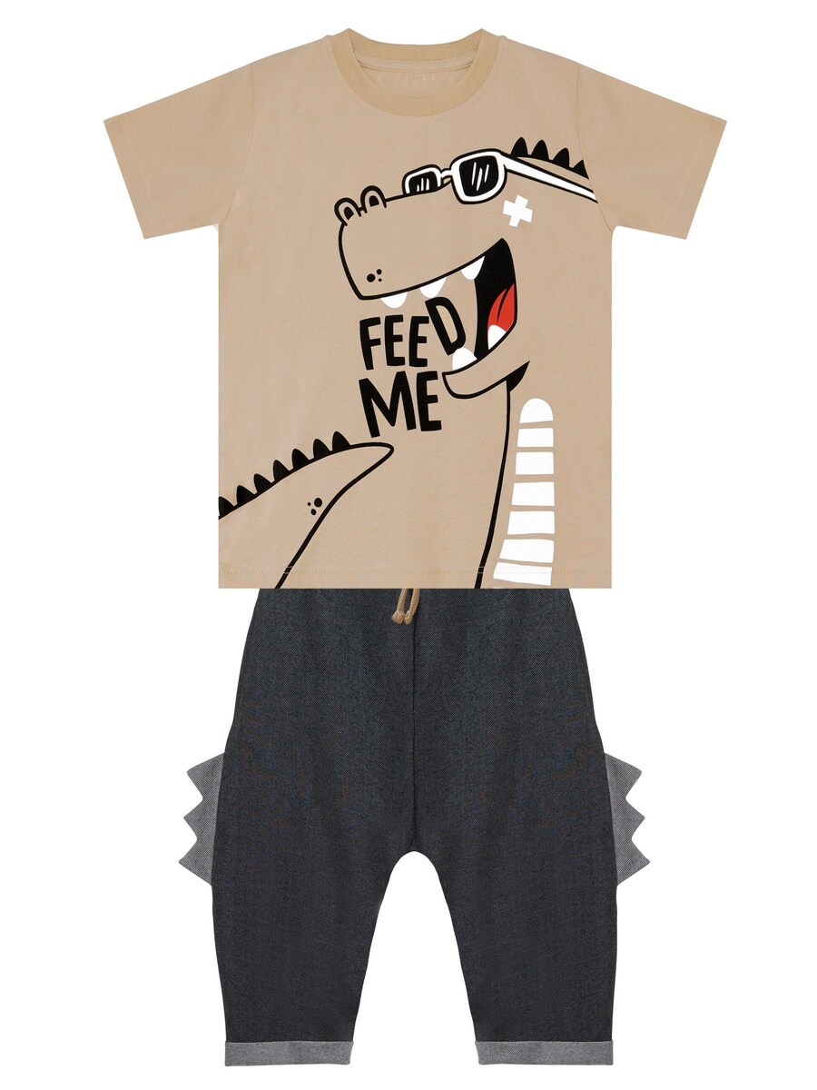

Спортивный костюм Denokids Hungry Dino, бежевый