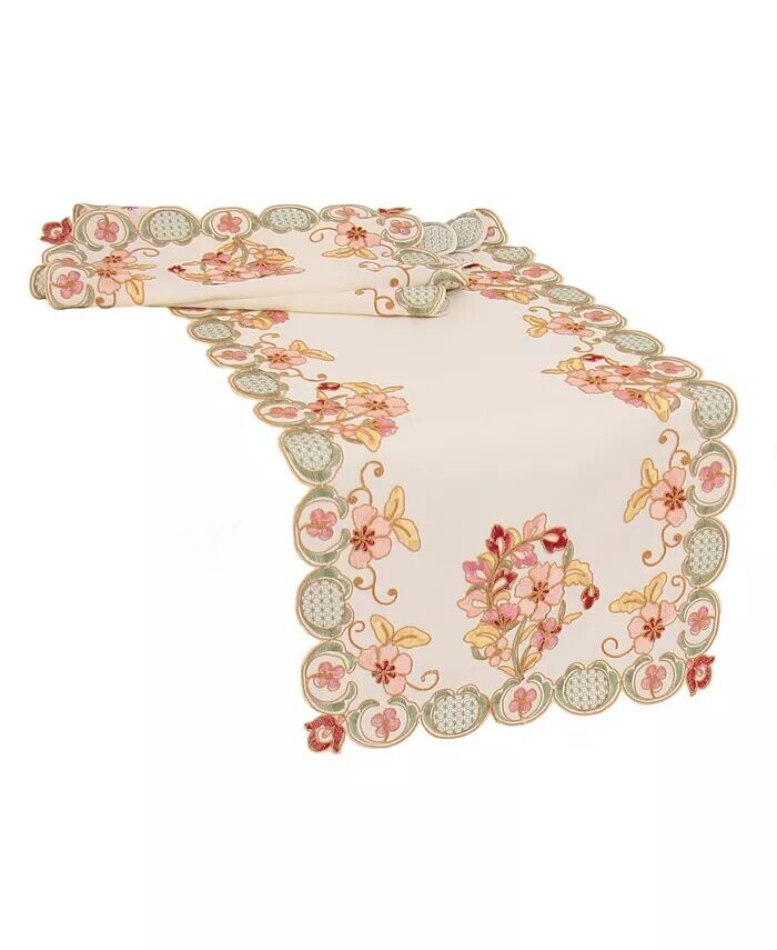 

Настольная дорожка Primrose с вышивкой ришелье Manor Luxe, мультиколор