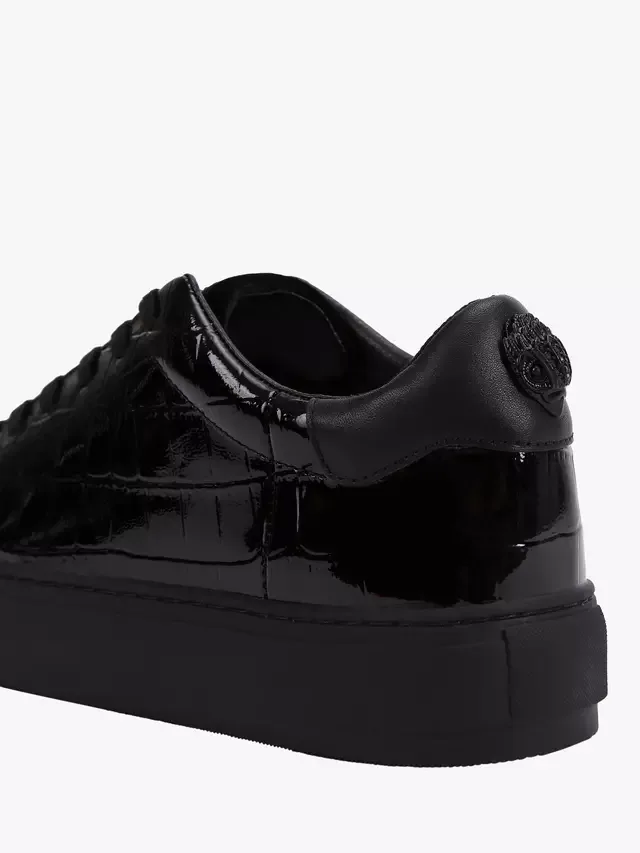Кроссовки Laney Croc из лакированной кожи, черные Kurt Geiger London — фото 3