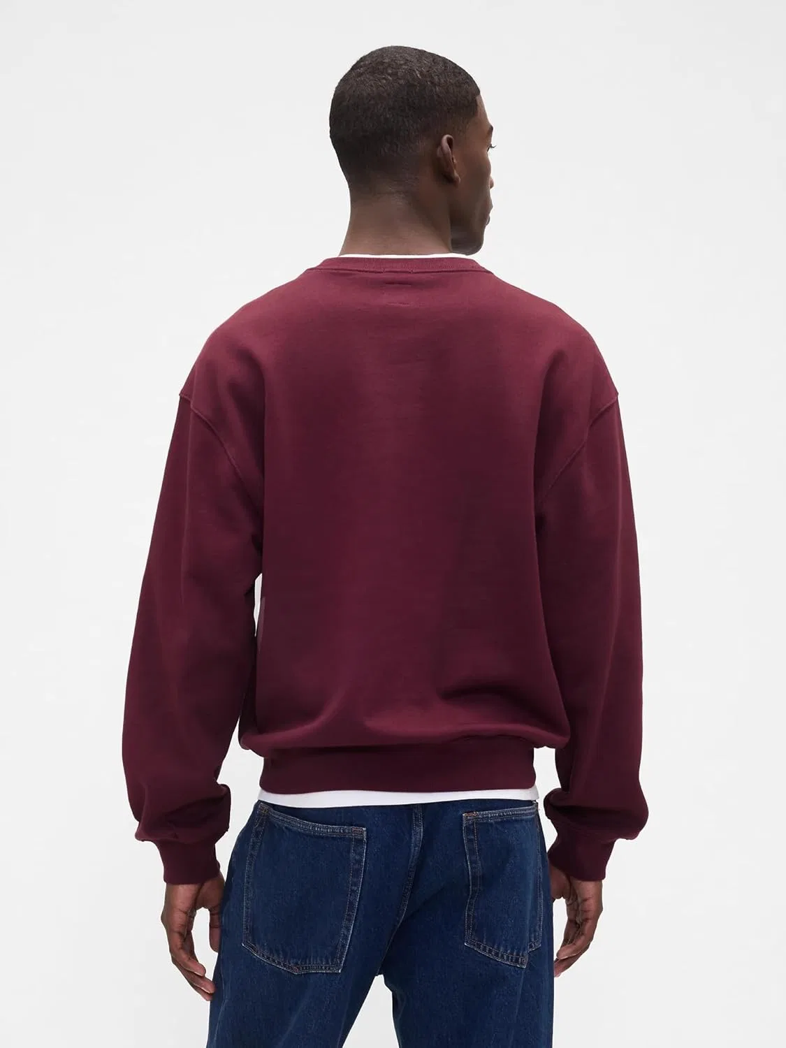 Толстовка GAP Men's Logo Crewneck Fleece, красный — фото 3