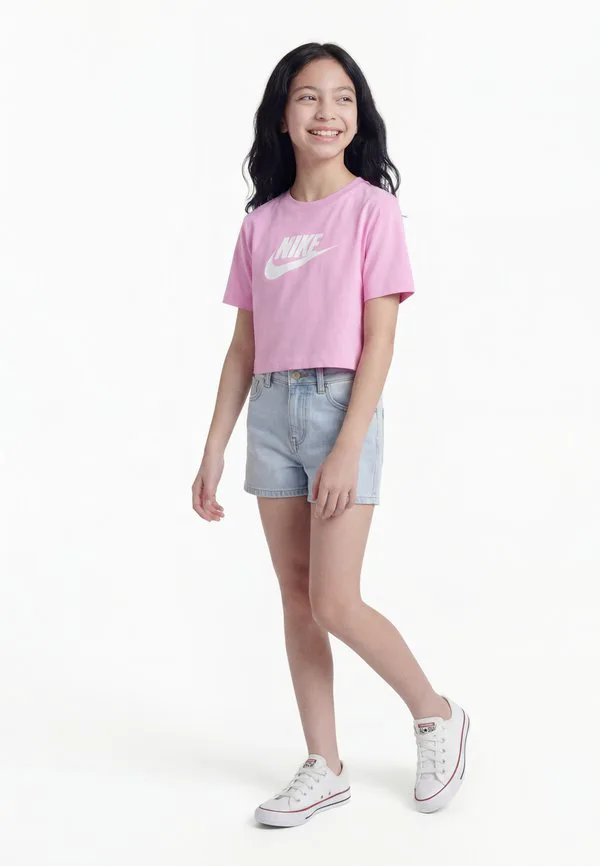 Укороченная футболка с принтом «футура» Nike Sportswear, Magenta