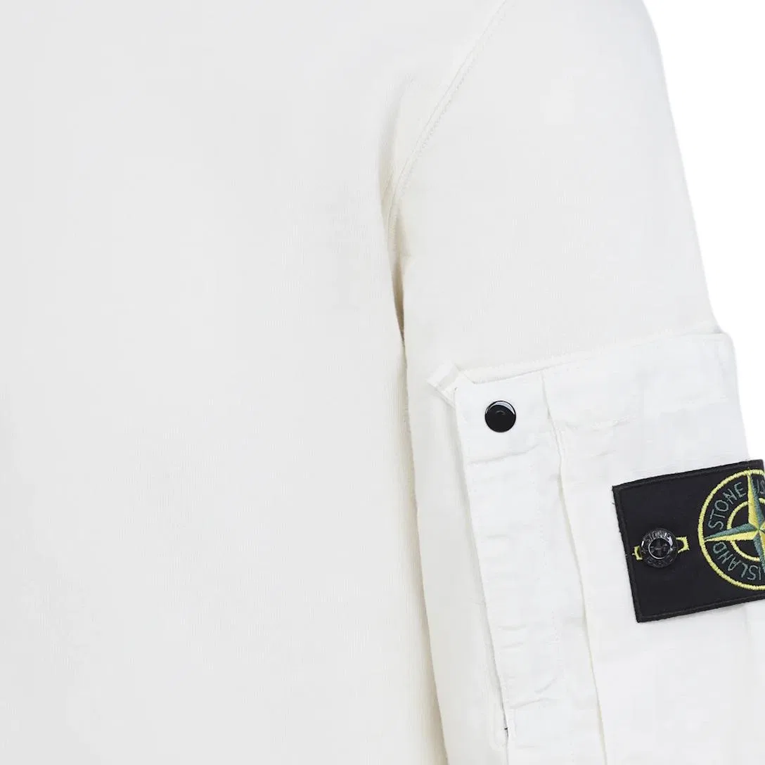 Свитшот с карманом STONE ISLAND Ivory — фото 3
