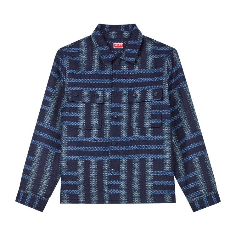 

Рубашка Kenzo Weave Overshirt, Midnight Blue