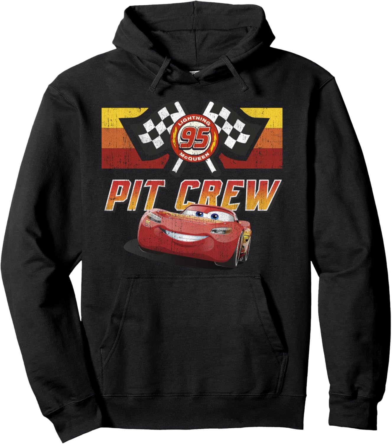 

Худи Disney Pixar Cars McQueen Pit Crew, красное с эффектом потертости, черное, Черный, Худи Disney Pixar Cars McQueen Pit Crew, красное с эффектом потертости, черное