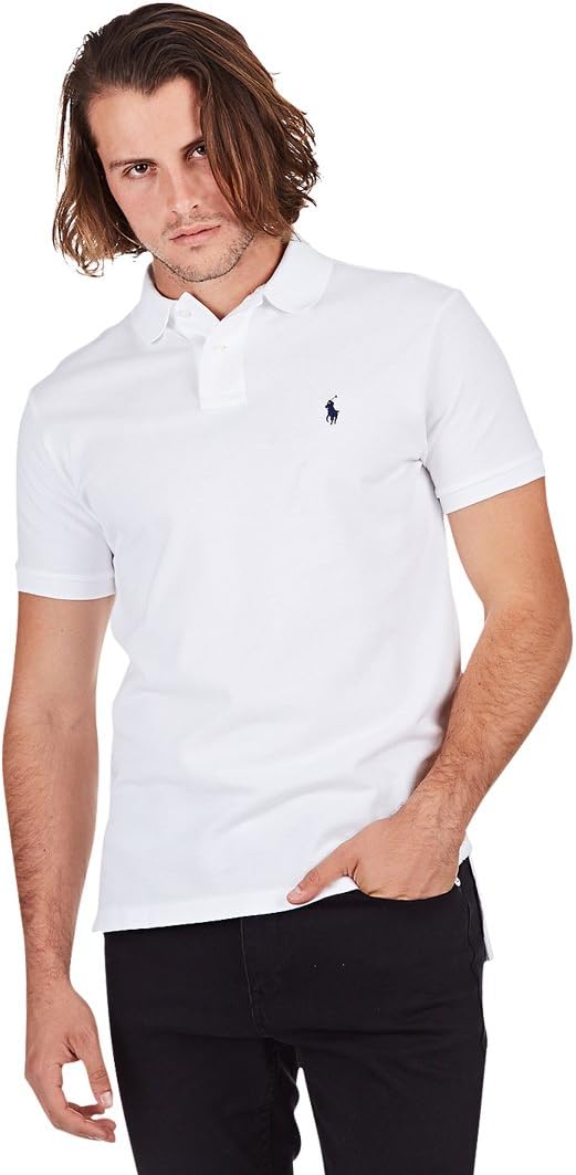 

Мужская сетчатая рубашка-поло Polo Ralph Lauren Custom Fit, White, Белый, Мужская сетчатая рубашка-поло Polo Ralph Lauren Custom Fit, White