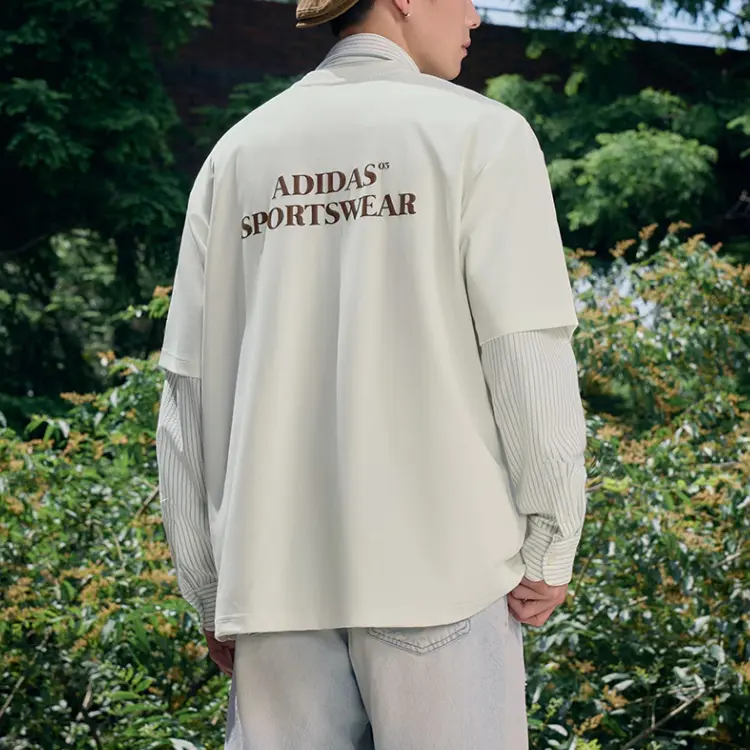 Футболка унисекс Off White Adidas, цвет Jade White — фото 4