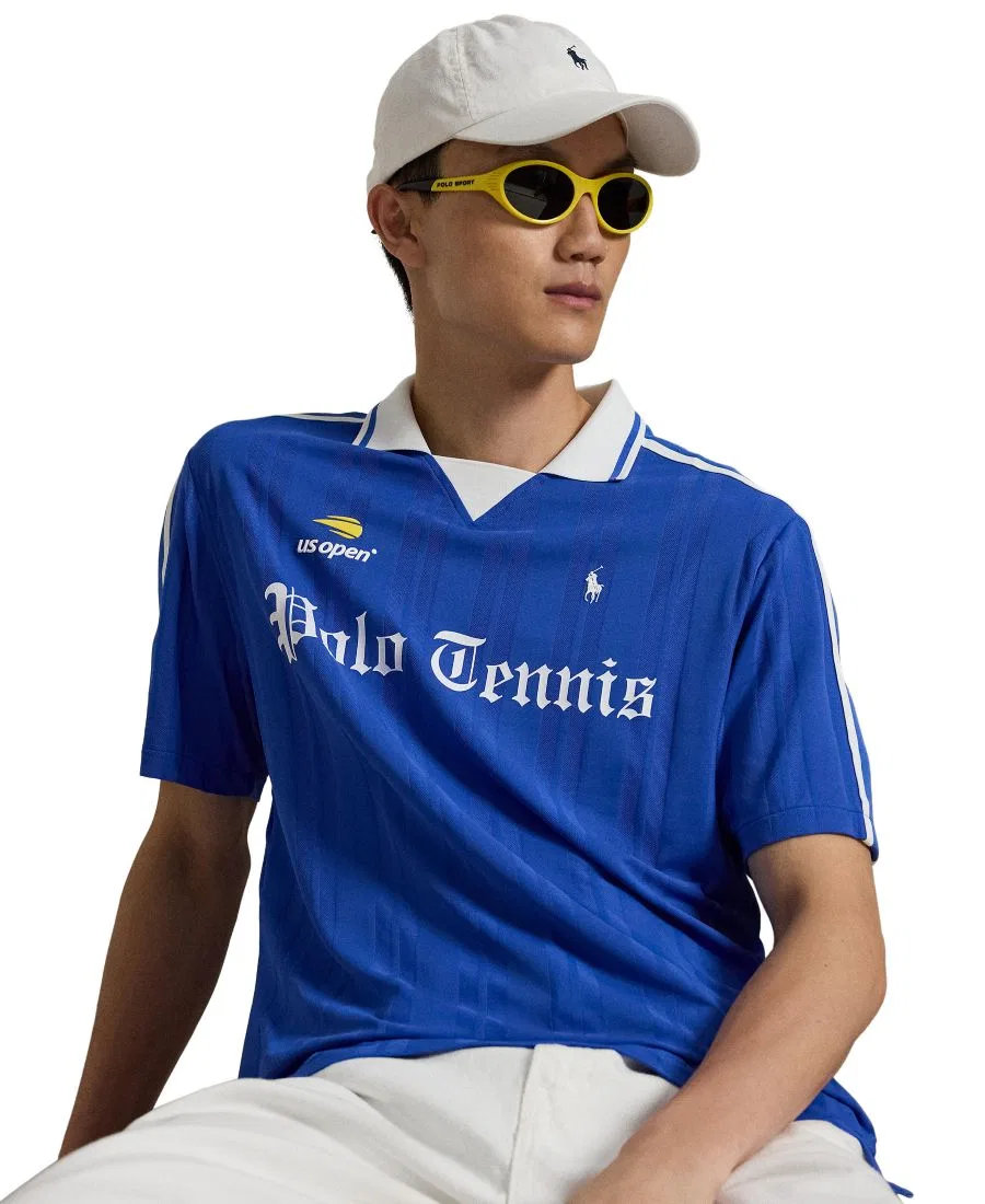 Мужская поло-рубашка с принтом US Open, модель Polo Tennis Polo Ralph Lauren, New Iris Blue