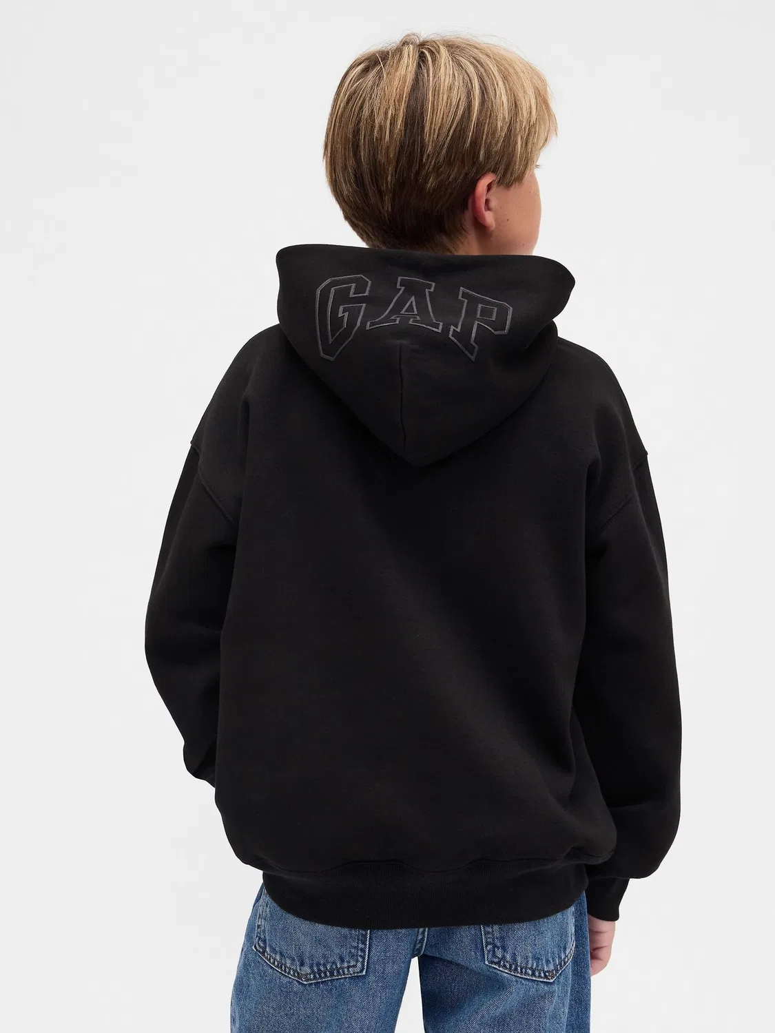 Худи Gap Marvel VintageSoft Relaxed Hoodie, черный — фото 2