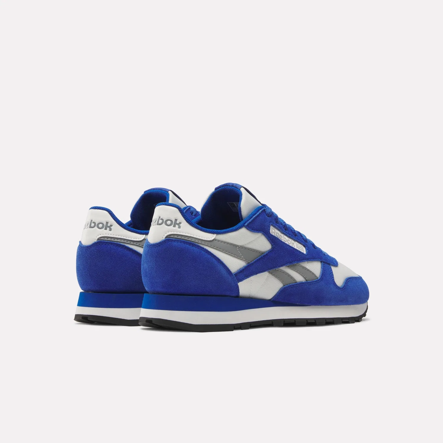 Детские кроссовки для девочек без принта Classic Leather Reebok, Boundless Blue Chalk Grey 3 — фото 3