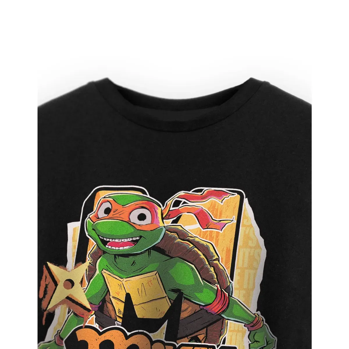 Детская футболка с коротким рукавом Mikey Teenage Mutant Ninja Turtles, Black — фото 4