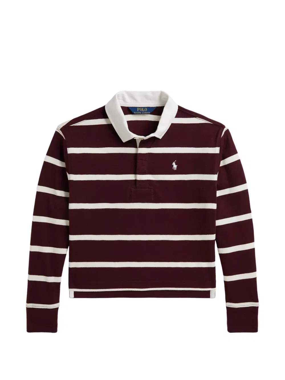 Полосатая рубашка поло с длинными рукавами Polo Ralph Lauren Kids, красный