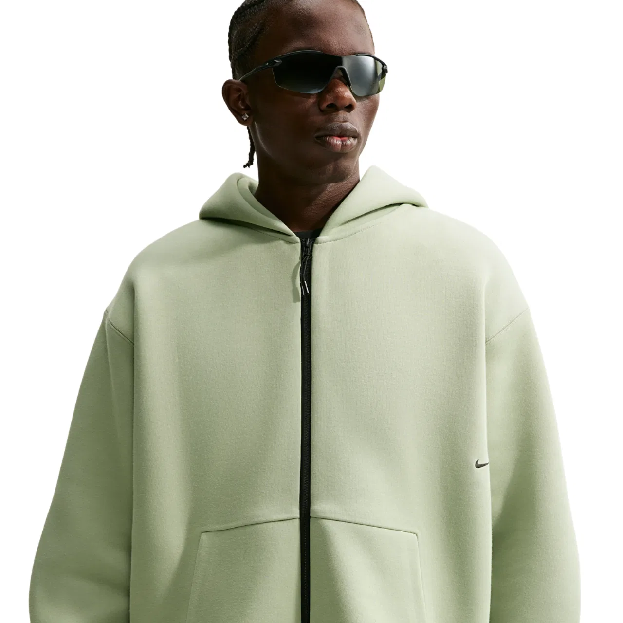 Мужское худи с капюшоном, с длинным рукавом, Nike Tech Fleece Ergo Full-Zip, Nike, Black/Jade Horizon