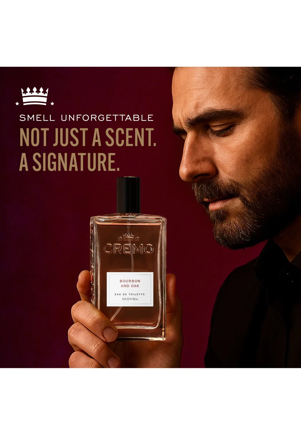 Bourbon & Oak Edt для мужчин - туалетная вода Cremo, 100 мл — фото 3