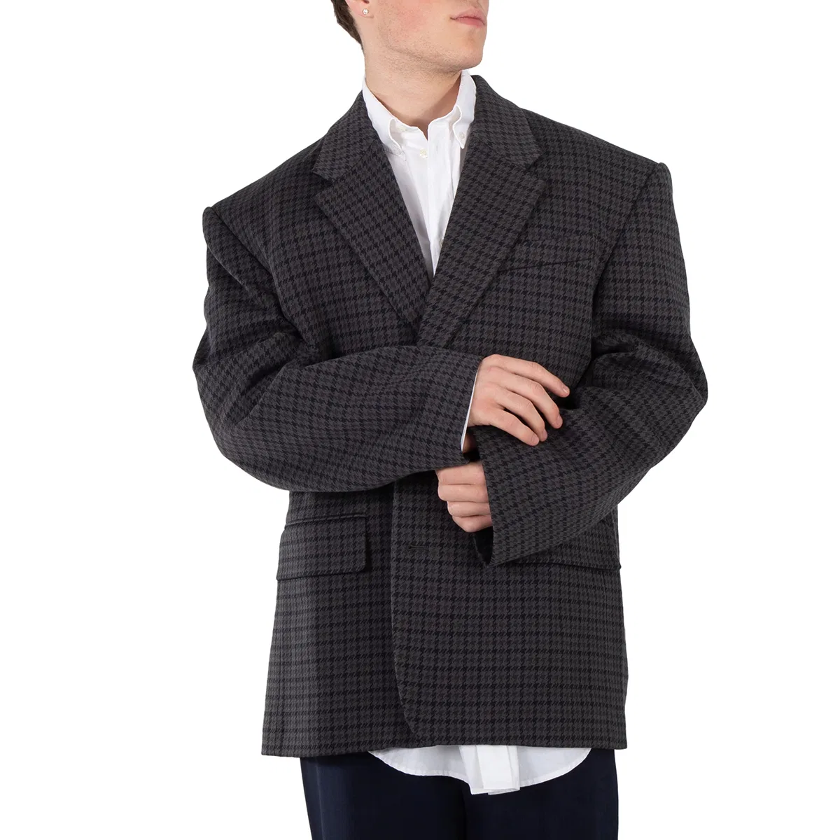 Блейзер мужской с принтом Houndstooth Balenciaga, Grey