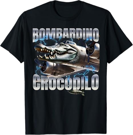 

Футболка Italian Brainrot Bombardino Crocodilo, черный