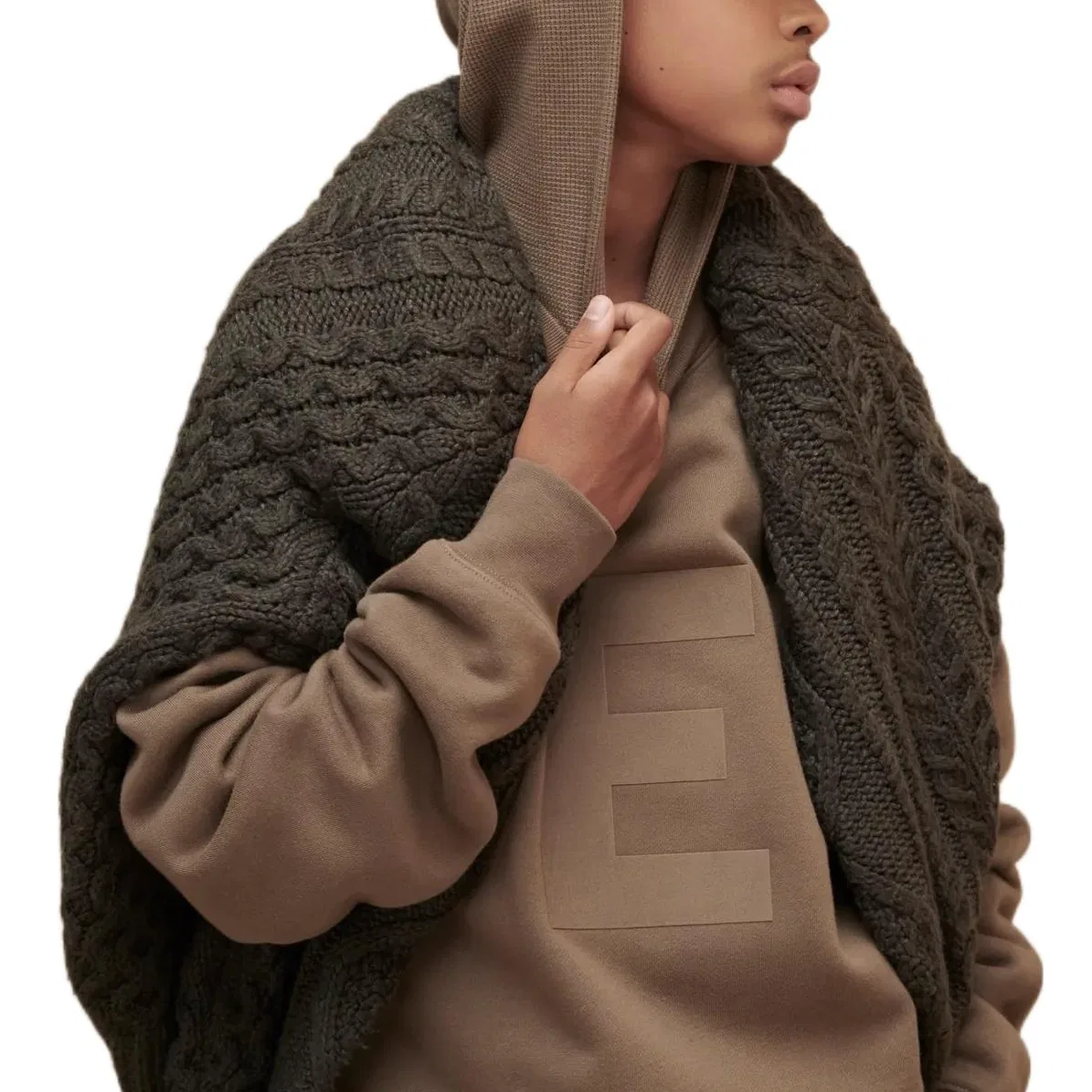 Детский свитшот с принтом Fear Of God Essentials, Wood Coffee — фото 4
