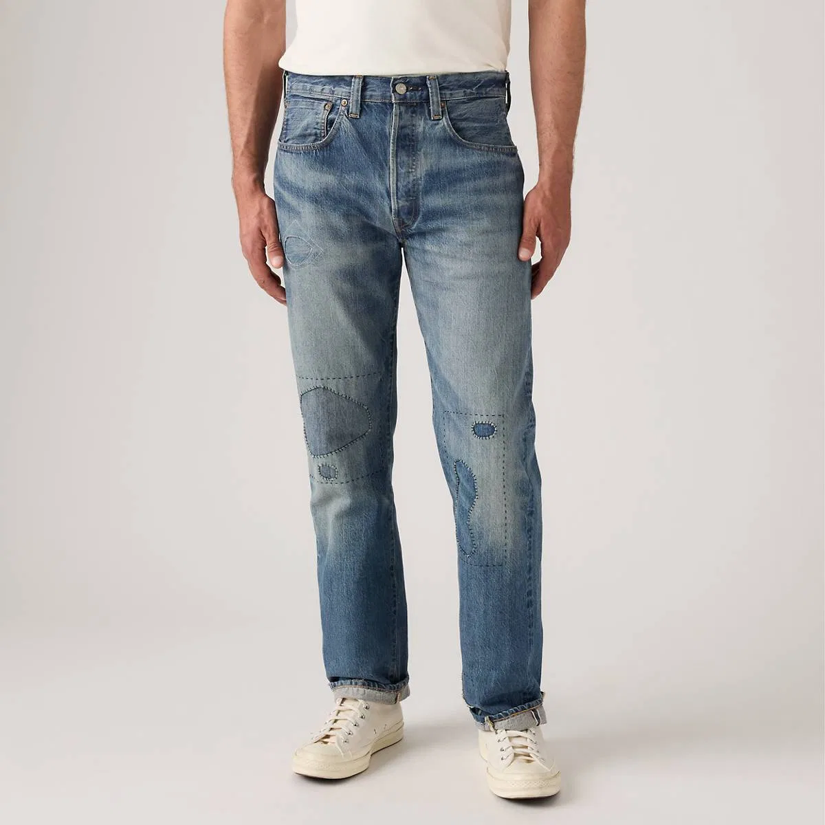 Оригинальные мужские джинсы 1947 года выпуска, модель 501 Levi's, Holcomb - Medium Wash — фото 2