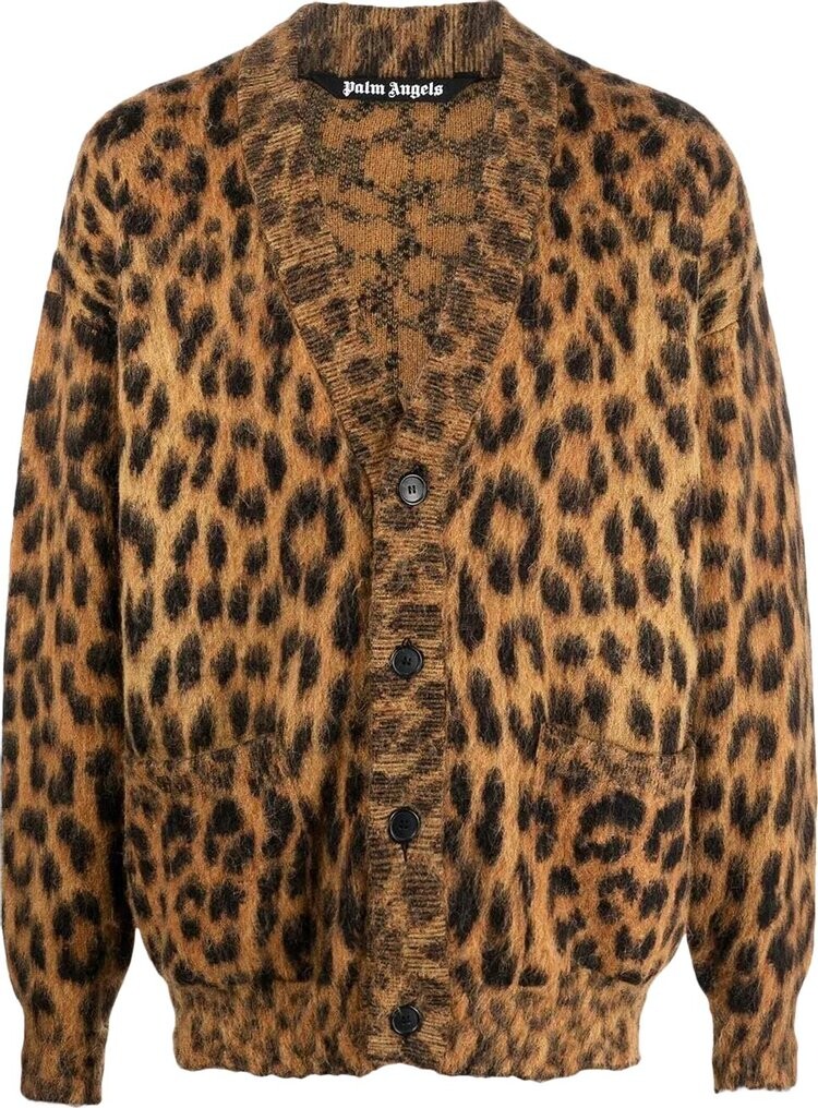 

Кардиган Palm Angels Animalier Brushed Cardigan 'Brown/Black', коричневый