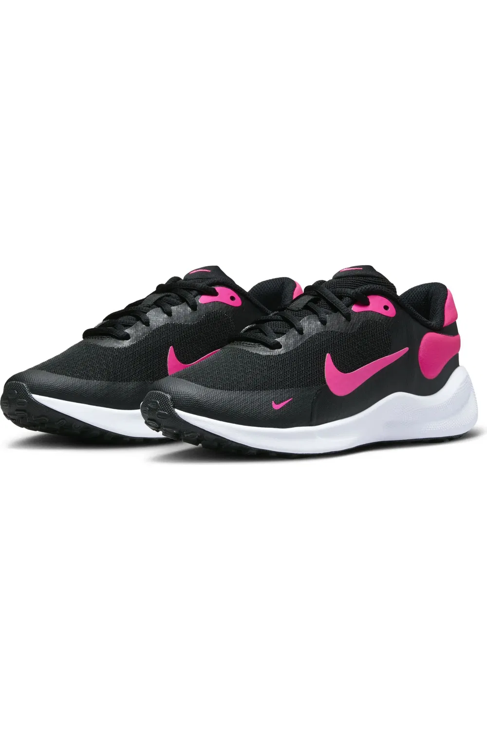 Кроссовки детские с амортизирующей стелькой Revolution 7 Nike, черный/ярко-розовый/белый