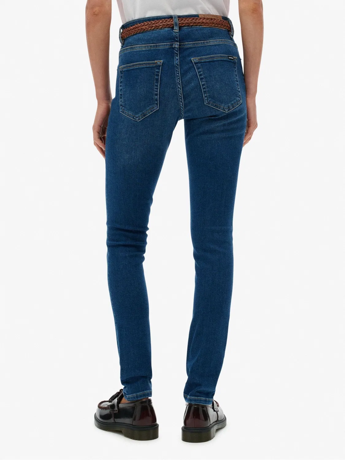 Джинсы скинни средняя посадка Superdry, синие — фото 2