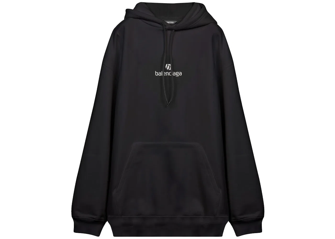 Мужской худи с вышитым логотипом Balenciaga, Black