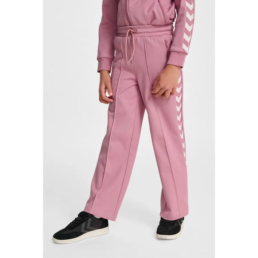 Детские спортивные штаны с широкими штанинами Jr Archive Wide Leg Poly, Hummel, Розовый — фото 2