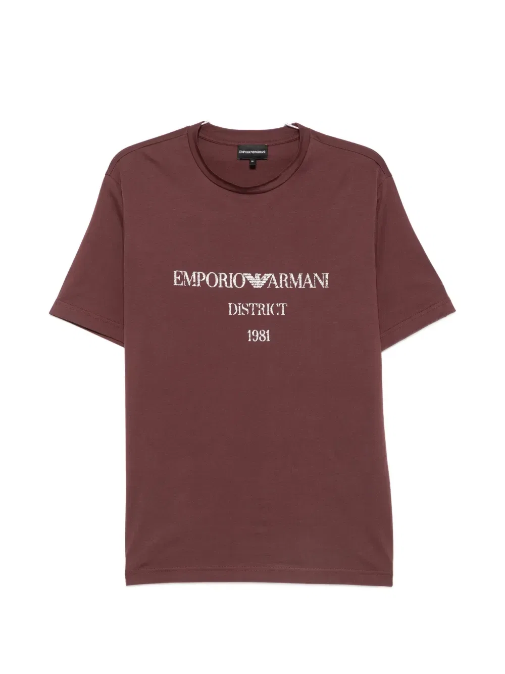 Футболка с короткими рукавами и логотипом Emporio Armani, красный