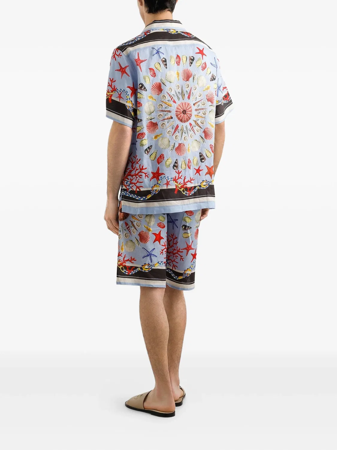 Шорты-бермуды льняные синие Dolce & Gabbana, синий — фото 2