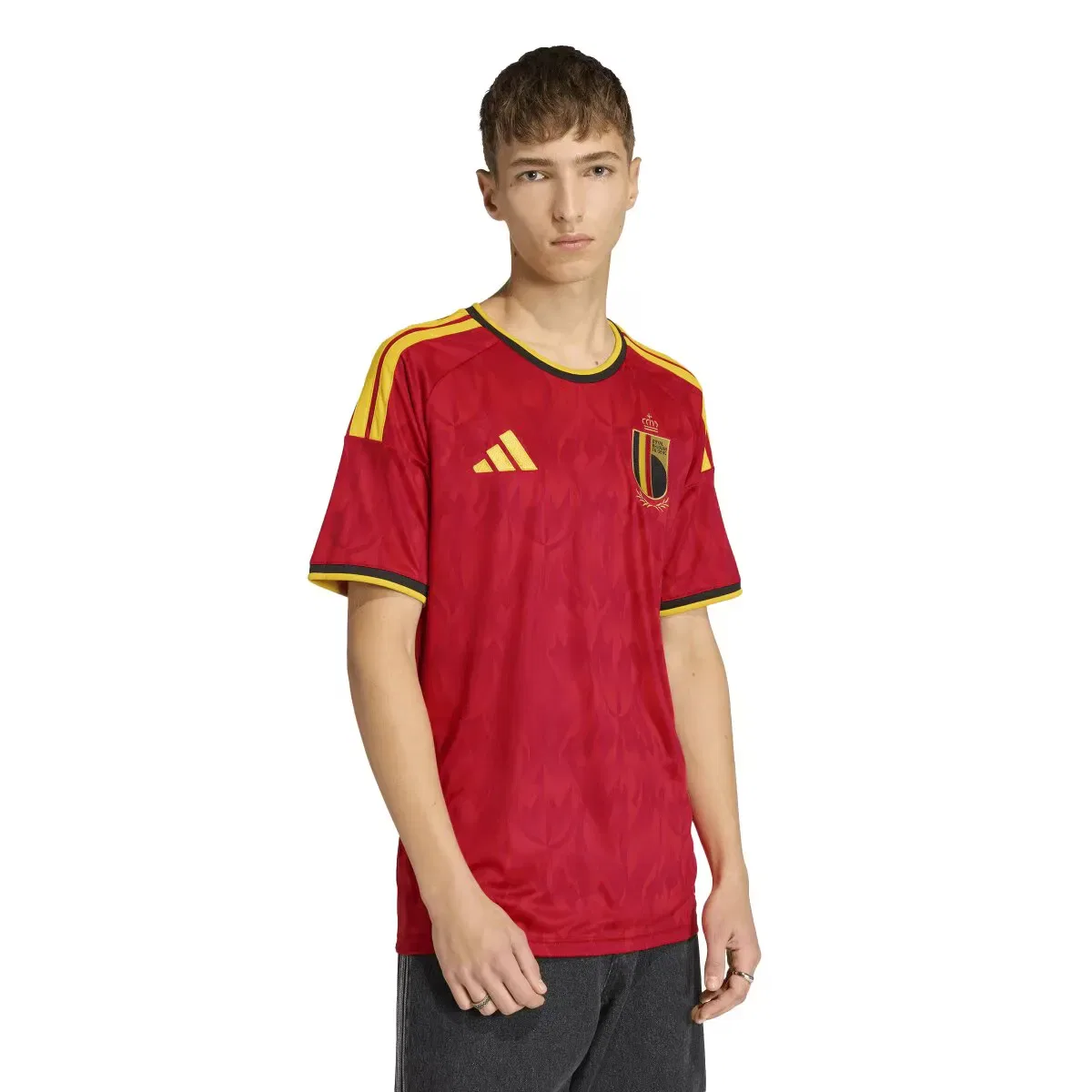 Мужская футболка с технологией CLIMACOOL adidas, Rojo / Amarillo